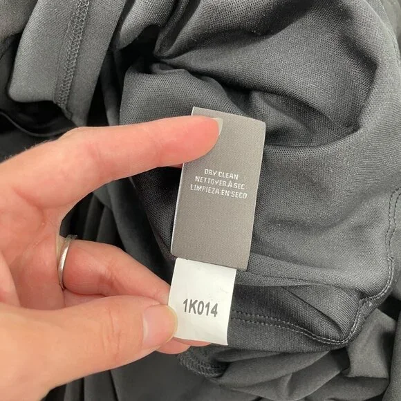 NWT Vera Wang Black Lace Trim Draped Whimsigoth Maxi Dress Womens Size 8 Classic - Picture 6 of 10